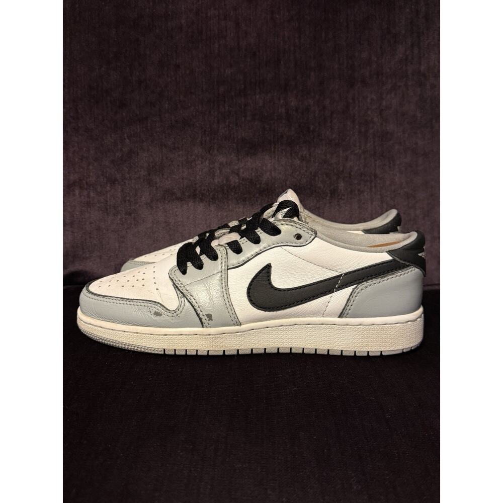 Nike Air Jordan 1 Retro Low OG GS Wolf Grey Barons CZ0858-110 Kids Size 6Y